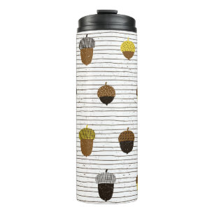 Bouteilles Isothermes Un motif sans soudure. Décor de surface d'automne.