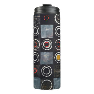 Bouteilles Isothermes Un tableau abstrait ; une grille de cercles estamp