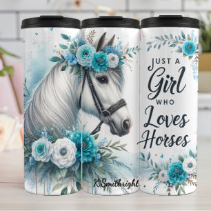 Bouteilles Isothermes Une fille aime les chevaux Élégance florale