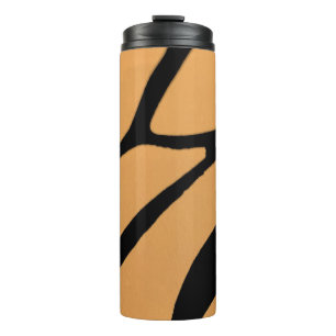 Bouteilles Isothermes une surface orange avec des lignes noires irréguli