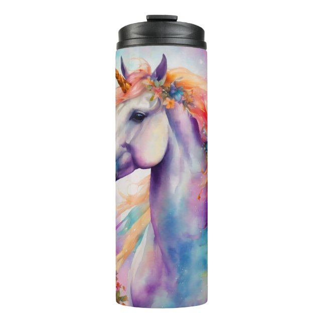 Bouteilles Isothermes Unicorne couleur Pastel (Devant)