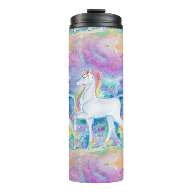 Bouteilles Isothermes Unicornes aquarelle (Devant)