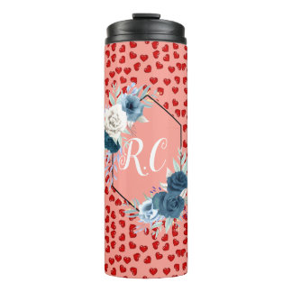 Bouteilles Isothermes unique Red hearts on pink and pattern Custom