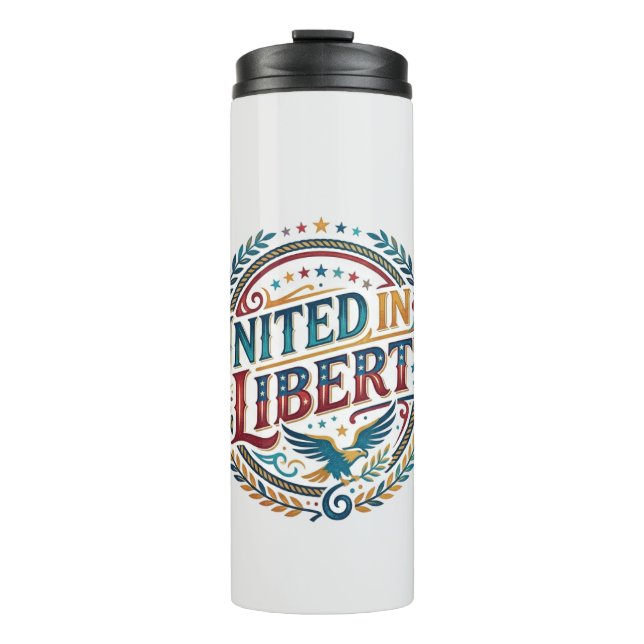 Bouteilles Isothermes Unis dans la Liberté (Devant)