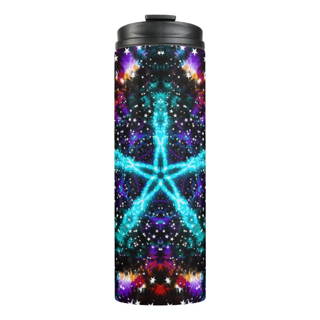 Bouteilles Isothermes Univers Mandala Étoilé Fractal Coloré (Devant)