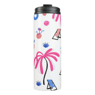 Bouteilles Isothermes Vacances d'été : Palm Trees Ananas Motif