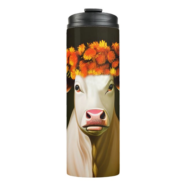 Bouteilles Isothermes Vache fleurie (Devant)