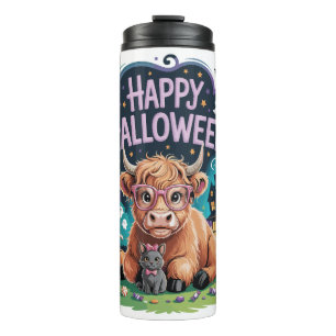 Bouteilles Isothermes Vache Highland Mignonne Halloween (2)