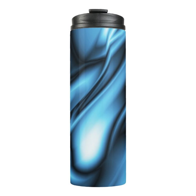 Bouteilles Isothermes Vague de soie bleue (Devant)