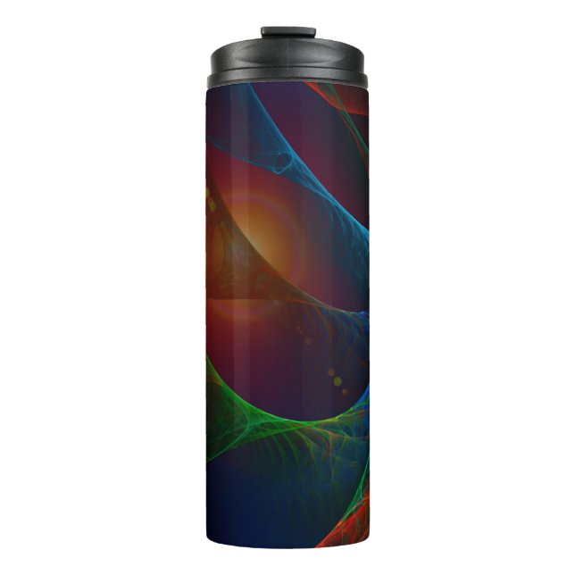 Bouteilles Isothermes Vagues Abstrait Flamme fractale 3D (Devant)