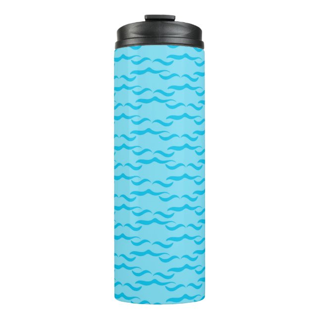 Bouteilles Isothermes Vagues d'eau de mer bleu pastel Océan paisible (Devant)