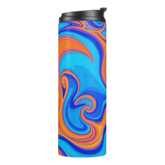 Bouteilles Isothermes Vagues psychédéliques colorées (Tourné sur la gauche)