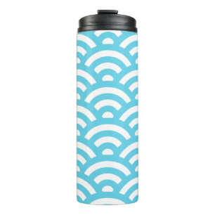 Bouteilles Isothermes Vagues texture bleu marine