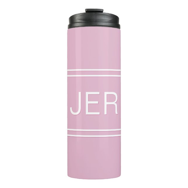 Bouteilles Isothermes Vaisselle avec Initiales Monogrammes Chic Féminin  (Devant)