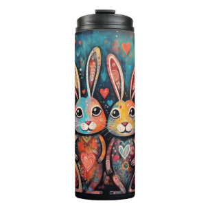 Bouteilles Isothermes Valentine amis Bunnies longues oreilles coeurs
