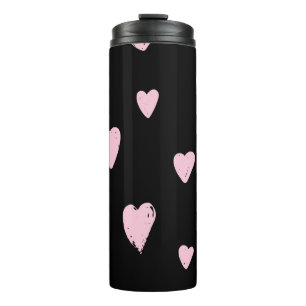 Bouteilles Isothermes Valentine Coeurs roses : Amour Vintage.