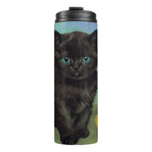 Bouteilles Isothermes Van Gogh Chat noir Fleurs jaunes