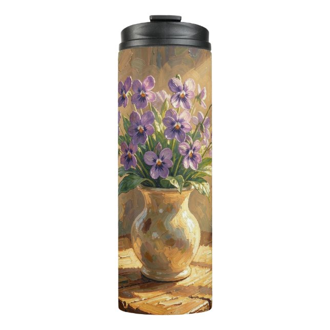 Bouteilles Isothermes Vase de violettes violettes Impasto   (Devant)