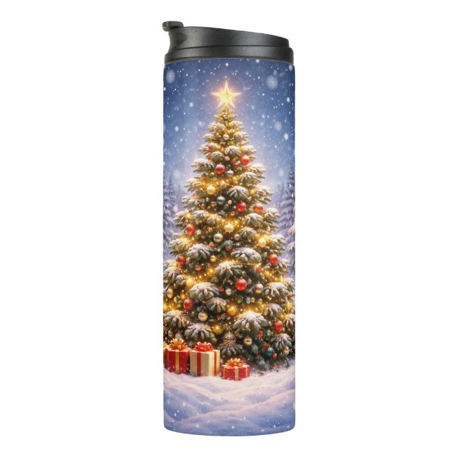 Bouteilles Isothermes Vaso Térmico con Diseño de Árbol de Navidad (Tourné sur la droite)