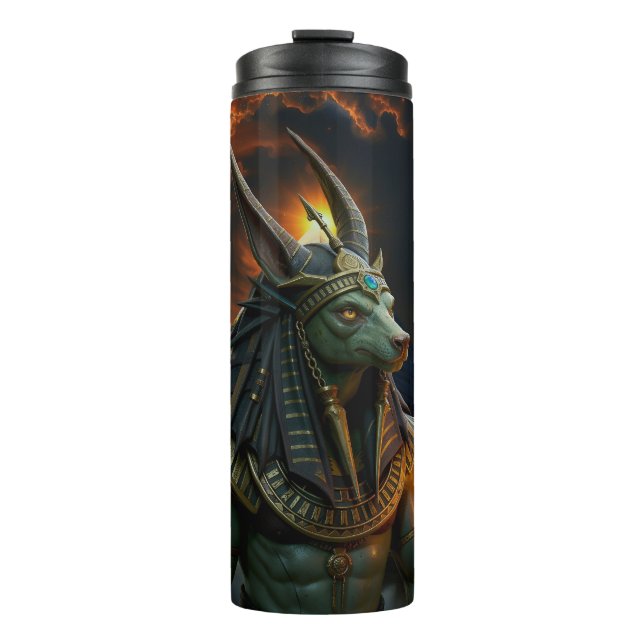 Bouteilles Isothermes Veilleur de l'Au-delà – Anubis.  (Devant)