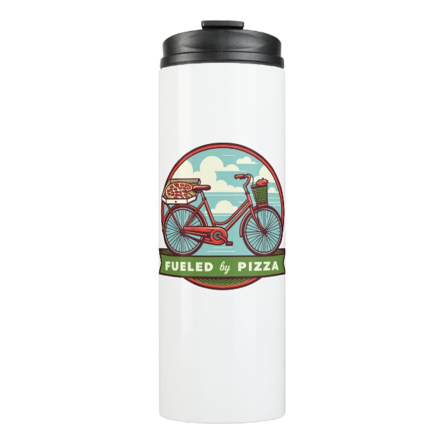 Bouteilles Isothermes Vélo alimenté par pizza (Devant)