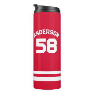Bouteilles Isothermes Ventilateur sportif Red Custom Name & Number
