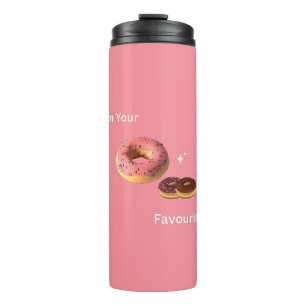 Bouteilles Isothermes Vibes de beignets sucrés - Mug de voyage rose et c