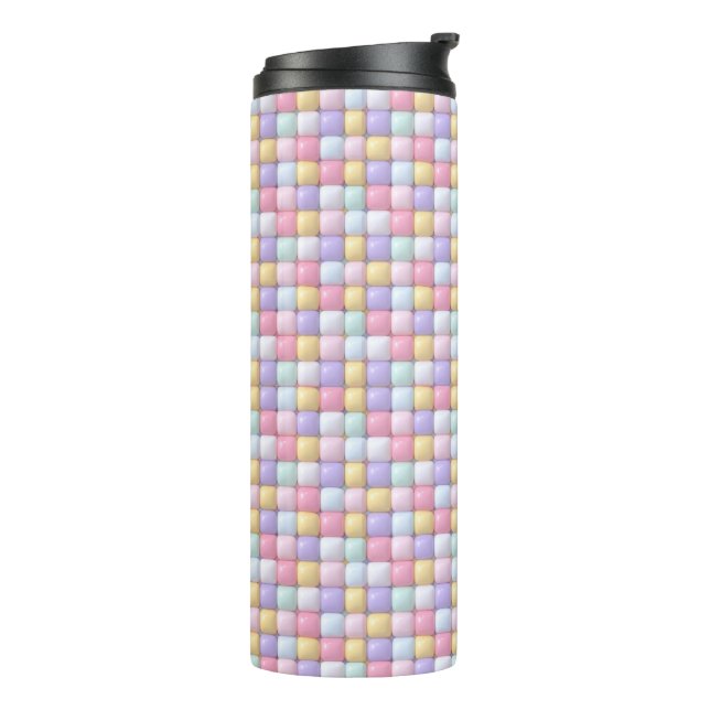 Bouteilles Isothermes Vibrant Candy Pattern | Pastel Bubble Gum (Tourné sur la gauche)