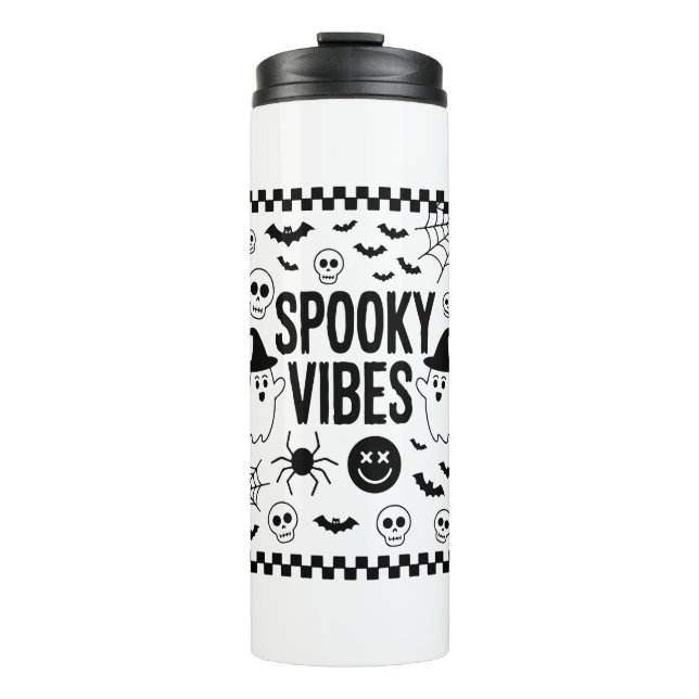 Bouteilles Isothermes Vibrations Rétro Spooky Halloween (Devant)