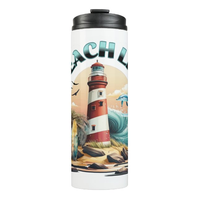 Bouteilles Isothermes Vie de plage Phare Tropical (Devant)