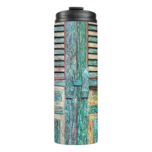 Bouteilles Isothermes vieille porte vintage en bois