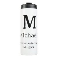 Vieilli à la perfection établ. 19XX monogramme nom