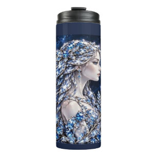 Bouteilles Isothermes Vierge Crystal Silver Luxury Collection