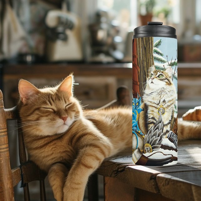 Bouteilles Isothermes Viking Cat Blue Dragon (Créateur téléchargé)