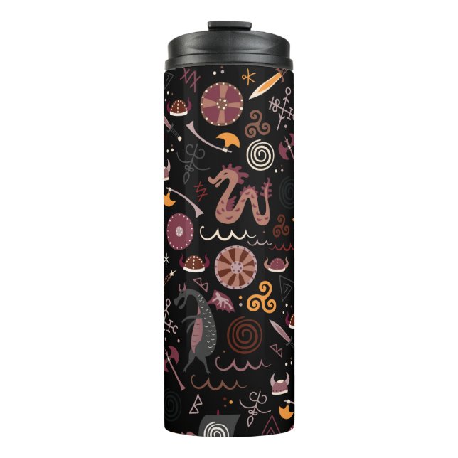 Bouteilles Isothermes Viking motif design graphique transparent (Devant)