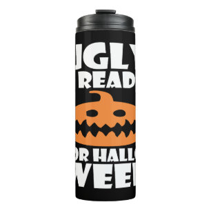 Bouteilles Isothermes Vilain Et Prêt Pour Le Citrouille Halloween