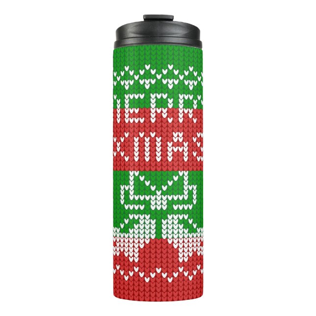 Bouteilles Isothermes Vilain pull motif sonnettes Joyeux fils Xmas (Devant)