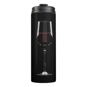 Bouteilles Isothermes Vins avec vin rouge sur noir