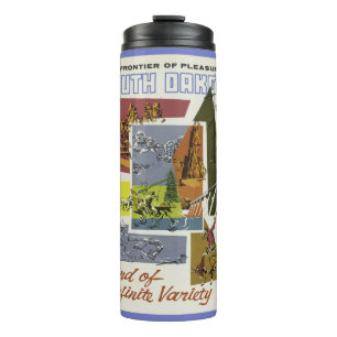 Bouteilles Isothermes Vintage Dakota du Sud USA nom personnalisé tumbler