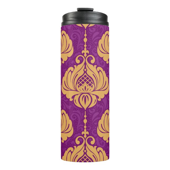 Bouteilles Isothermes Vintage Damask Motif ornemental. (Devant)