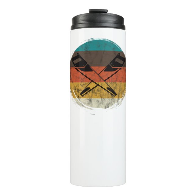 Bouteilles Isothermes Vintage déprimé de scie à bois (Devant)