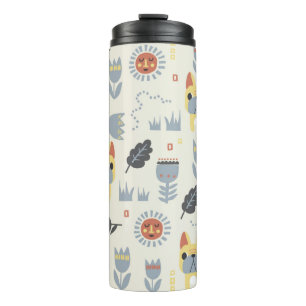 Bouteilles Isothermes vintage français bulldog et fleur scandinave