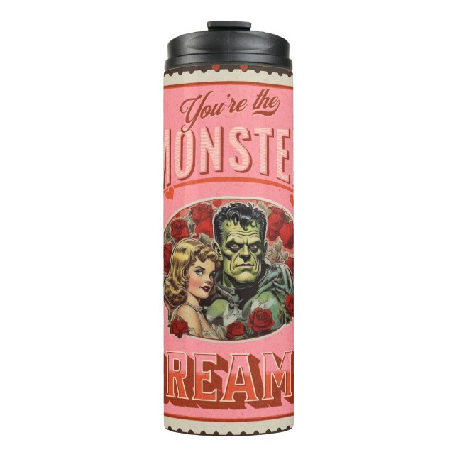 Bouteilles Isothermes Vintage Frankenstein Horreur Saint Valentin (Devant)