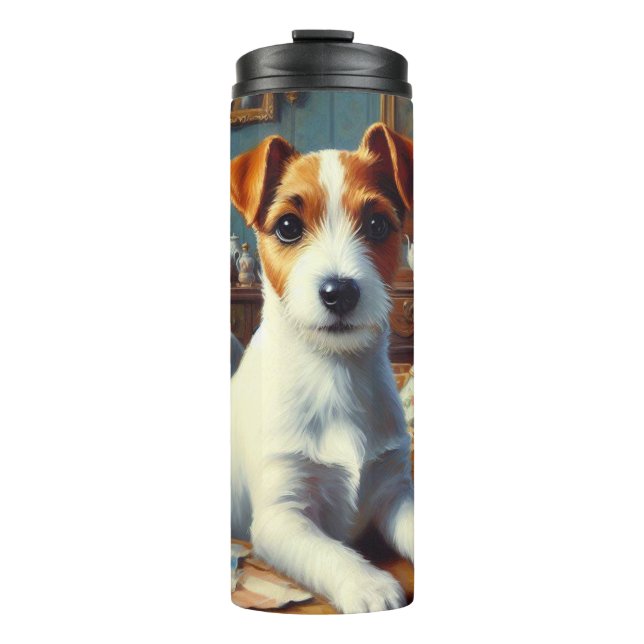 Bouteilles Isothermes Vintage Jack Russell Terrier Peinture (Devant)
