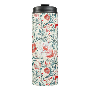 Bouteilles Isothermes Vintage marguerite rouge motif floral - Botanique