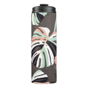 Bouteilles Isothermes Vintage motif sans couture. Fl tropical contempora