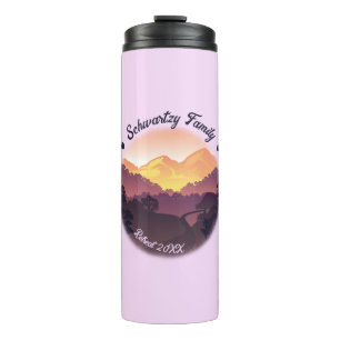 Bouteilles Isothermes Vintage Mountain Sunset Ferme Retraite Purple