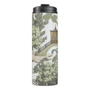 Bouteilles Isothermes Vintage paysage chinois sans couture motif. Chinoi