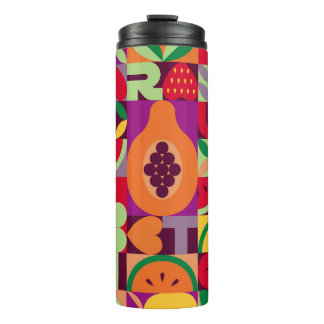 Bouteilles Isothermes Vintage retro fruit vintage seamless pattern. Abst
