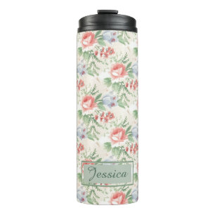 Bouteilles Isothermes Vintage rose rose Motif personnalisé